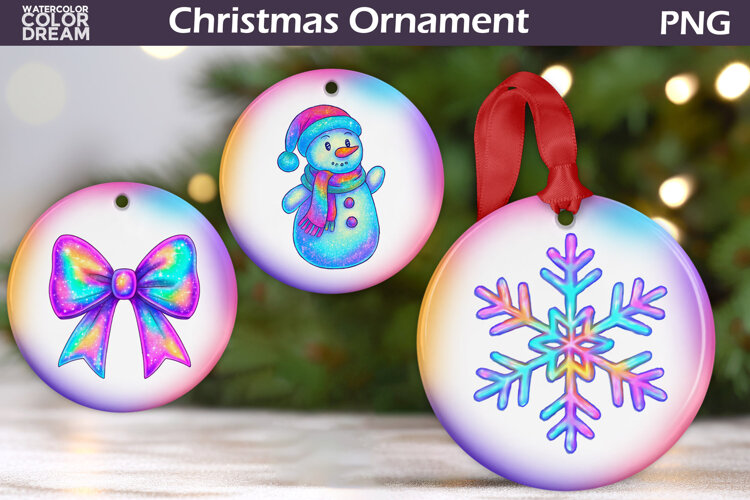 Iridescent Christmas Ornament | Pink Coquette Christmas example image 1