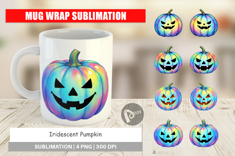 Mug Wrap Iridescent Pumpkin