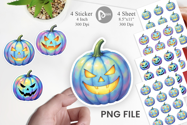 Iridescent Pumpkin Sticker