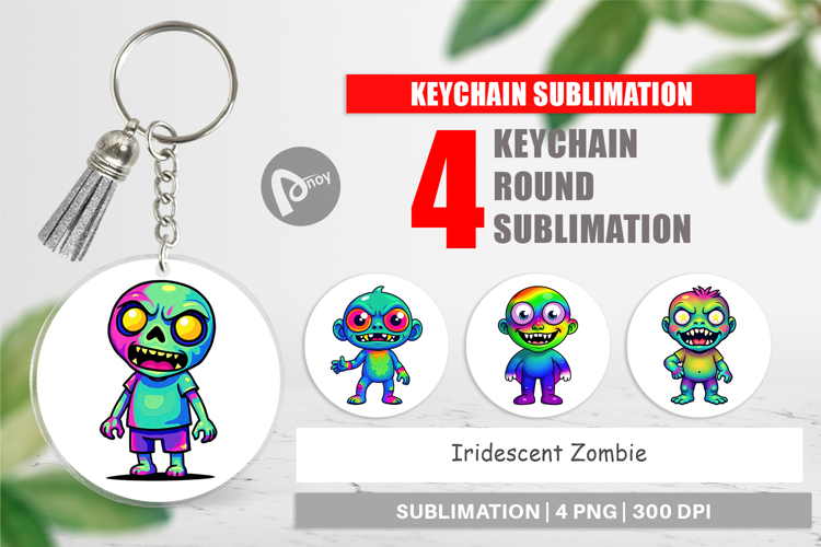 Keychain Iridescent Zombie