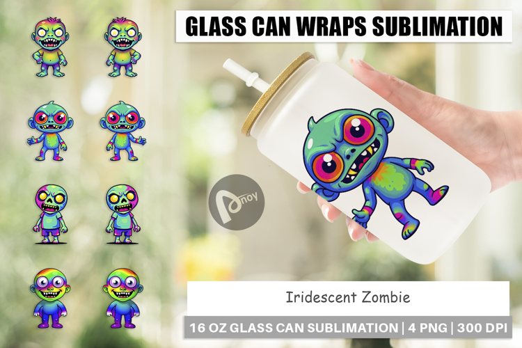 Glass Can Iridescent Zombie