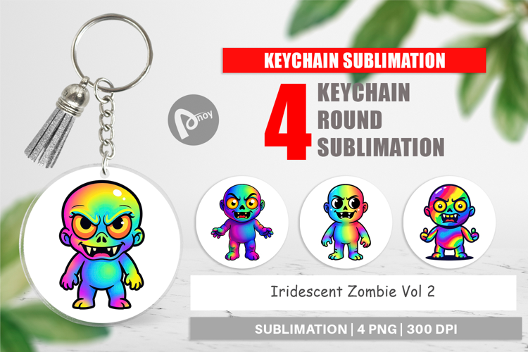 Keychain Iridescent Zombie