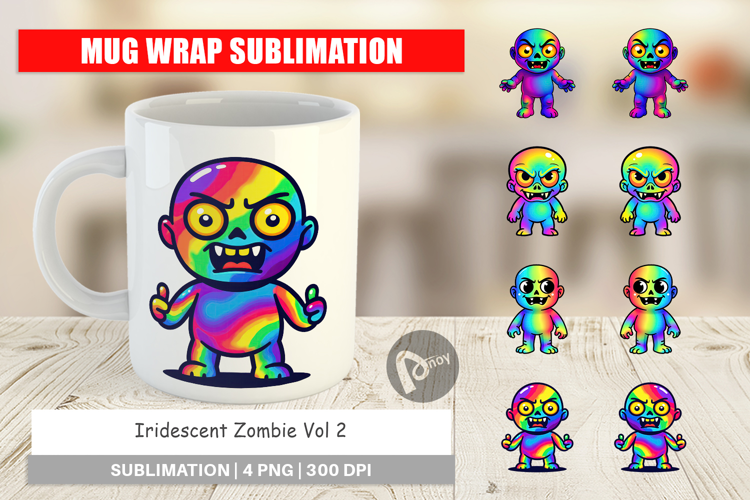 Mug Wrap Iridescent Zombie