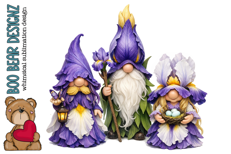 Purple Iris Gnomes