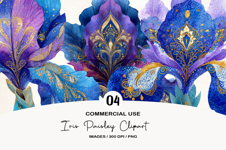 Iris Paisley Clipart