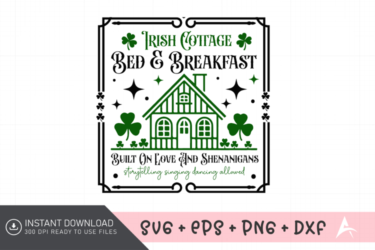 Irish cottage bed and breakfast built SVG Design