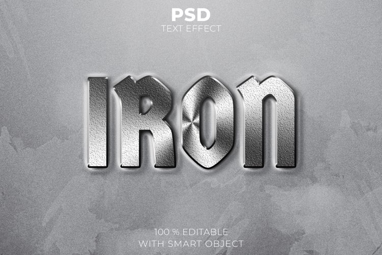 Iron Chrome 3D editable text effect example image 1