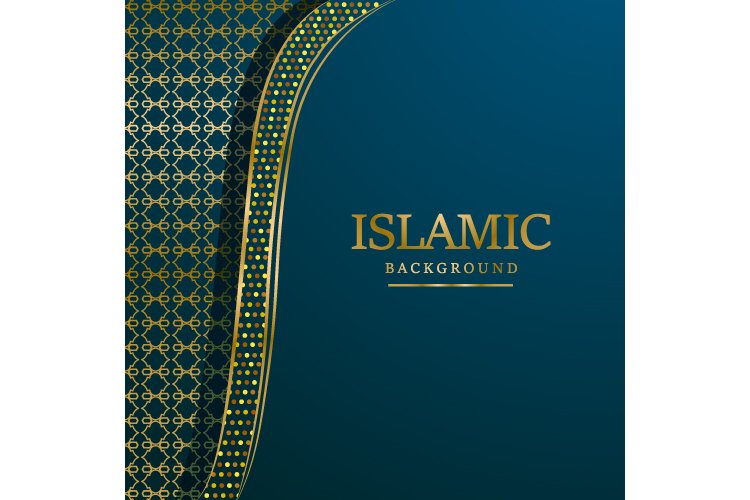 Islamic arabic luxury ornament frame background