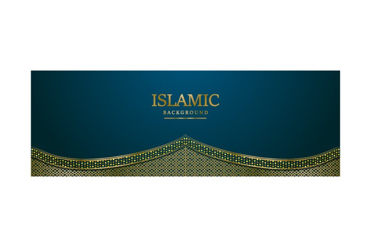 Islamic arabic style ornament banner template with decor example image 1