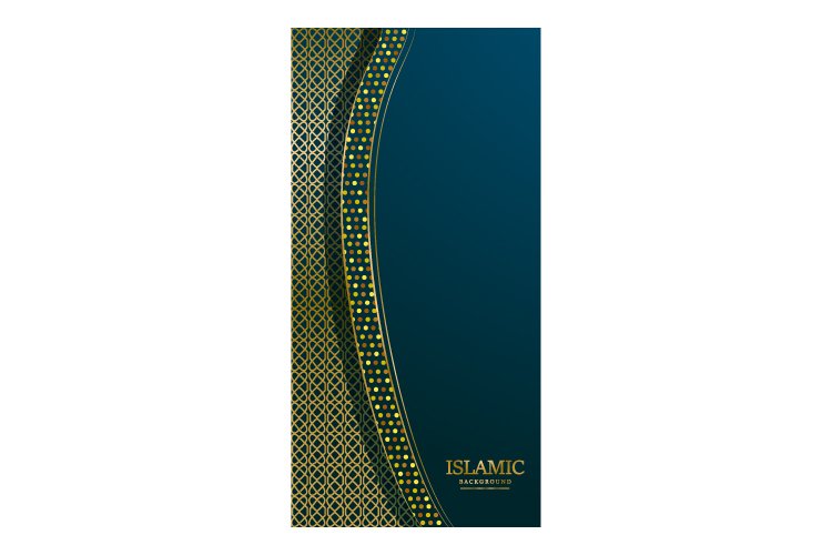 Islamic copy space vertical banner design example image 1