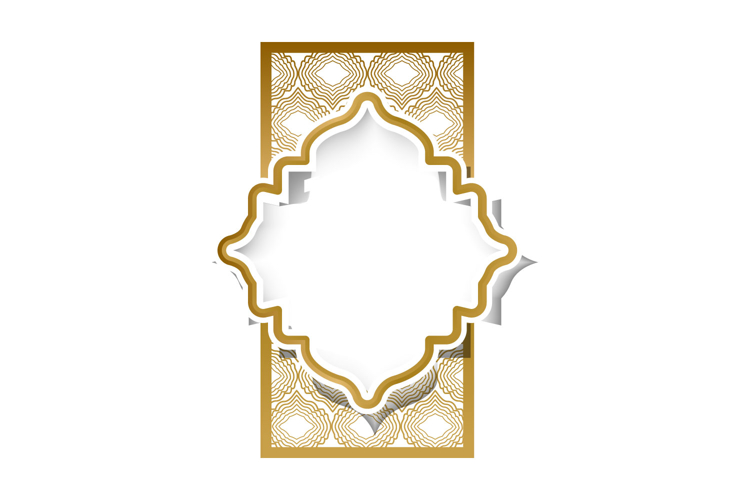Islamic decorative frame and border ornament design