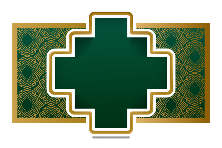 Islamic decorative frame and border ornament graphic