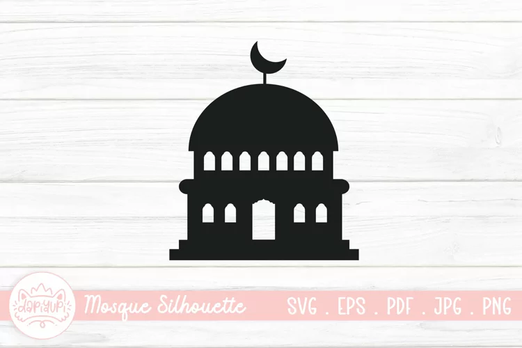 Islamic Mosque Silhouette SVG | Vector Muslim Mosque