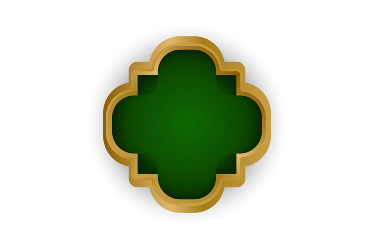 Islamic shape style border and frame decoration element vect