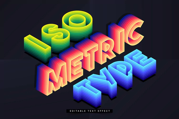 Editable Text Effect for Illustrator. Vector Graphic styles
