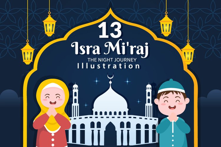 13 Happy Isra Miraj Illustration example image 1