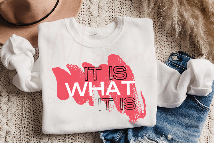 It Is What It Is SVG | Minimalist Quote Cut File for Cricut