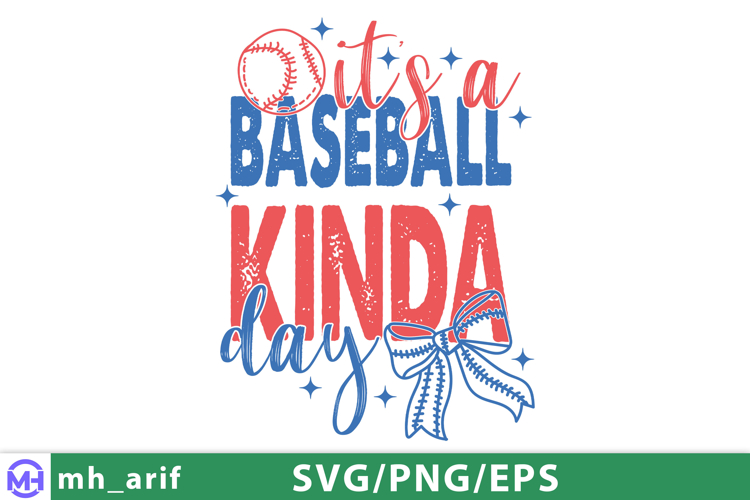 Its a Baseball Kinda Day Hand-Drawn SVG T-shirt Design