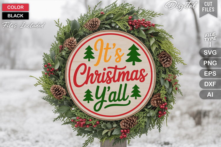 Round Christmas Svg Image 2