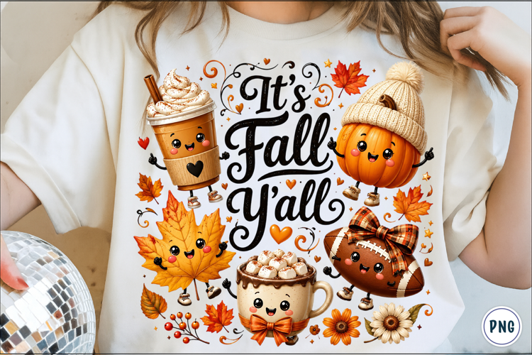 It's Fall Y'all Cute Autumn Season PNG