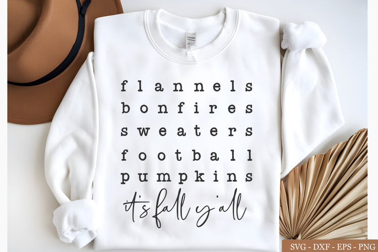 Fall List Its Fall Yall PNG SVG, svg for Fall T-shirt