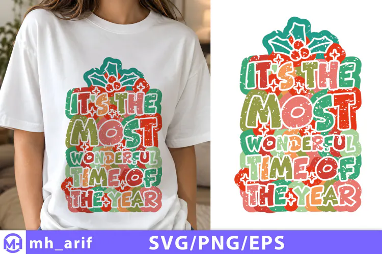 Retro It's The Most Wonderful Time Of The Year SVG PNG