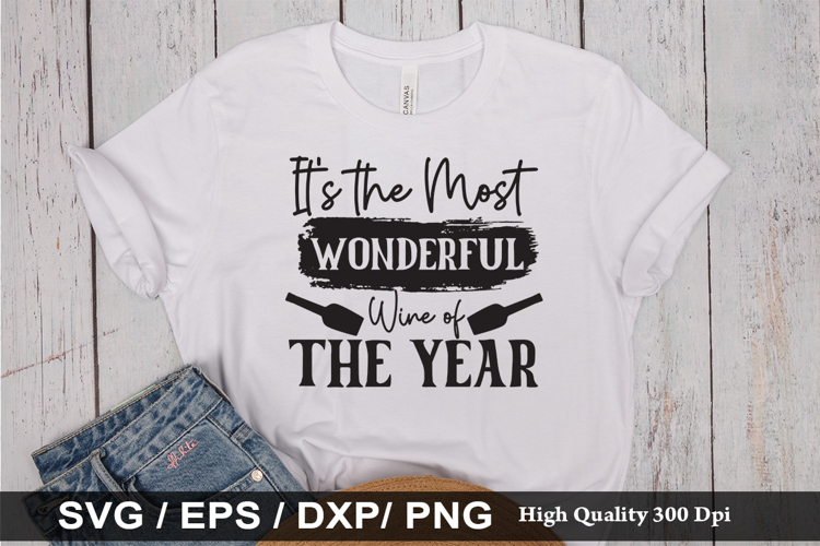 Its the Most Wonderful Wine SVG - Christmas Wine Design
