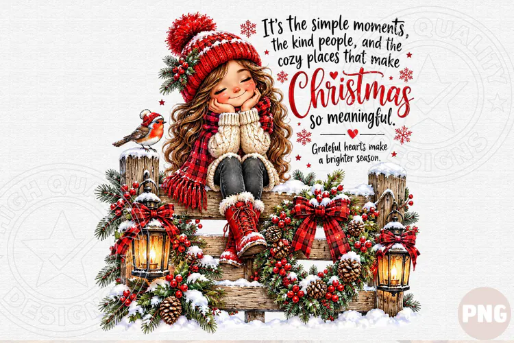 It’s the Simple Moments PNG | Cozy Christmas Girl Inspiratio
