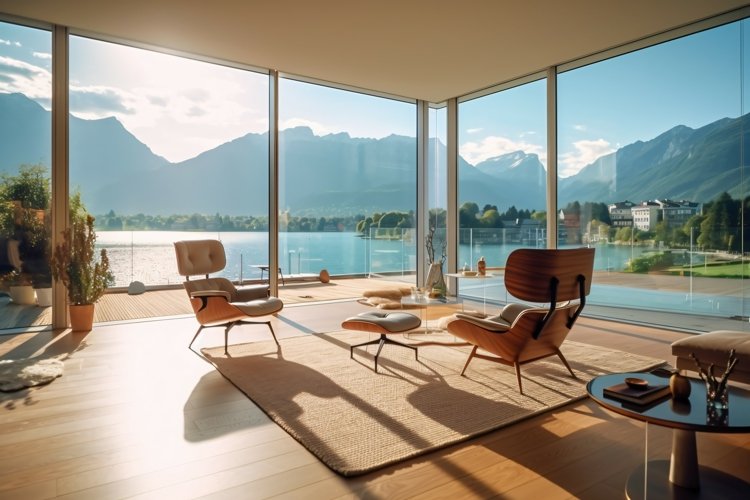 Interior of Italian Living Room 718