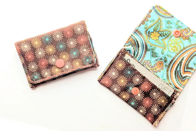 Fabric Snap Wallet Card Holder ITH Applique Embroidery File