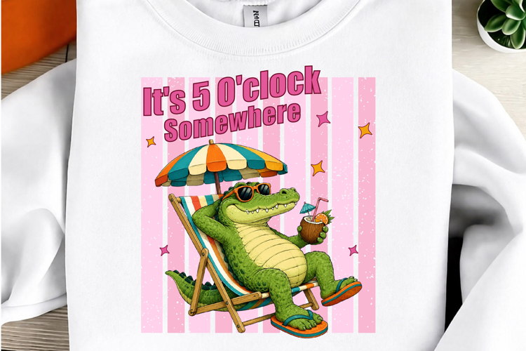 Its 5 OClock Crocodile PNG