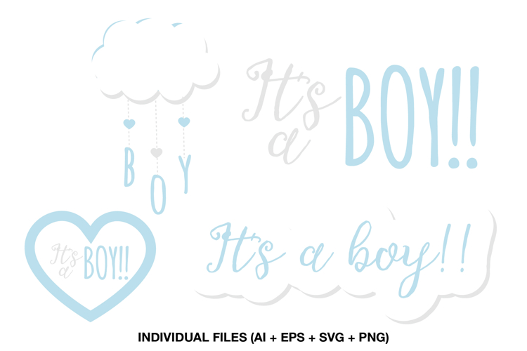 It’s a Boy Clipart for Baby Shower Invitations