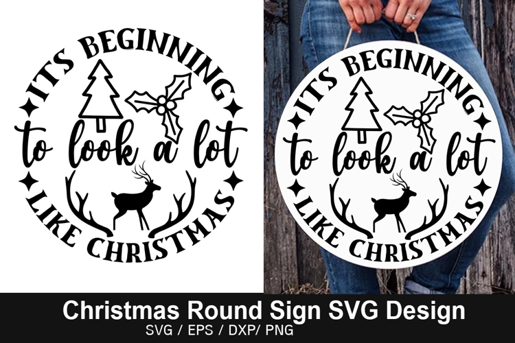 its beginning to look SVG - Christmas Round Signs Design