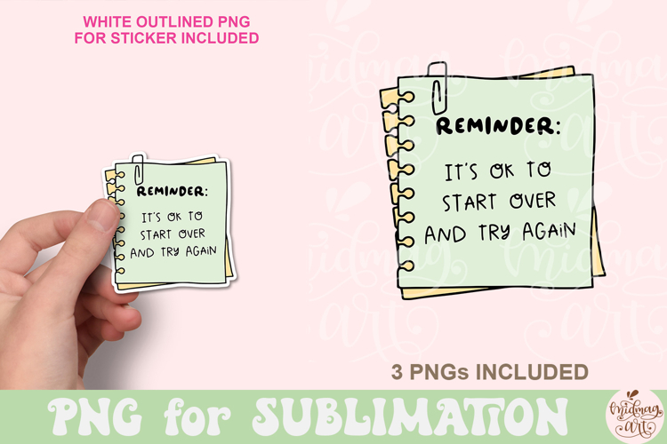 Its Ok to Start Over and Try Again Png