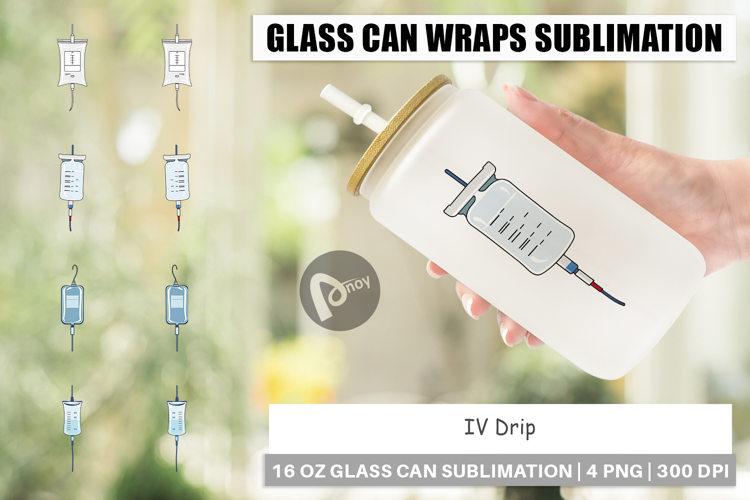Glass Can IV Drip