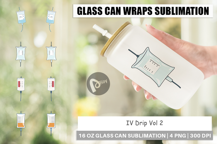 Glass Can IV Drip