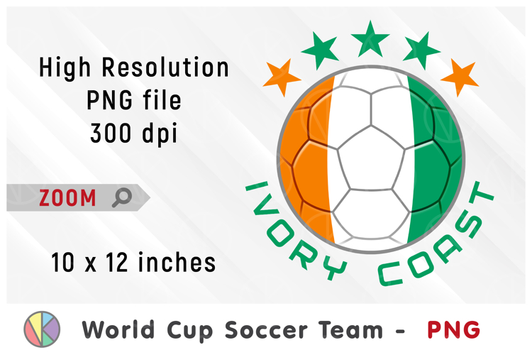 Ivory Coast National Team Soccer Ball. World Cup 2026