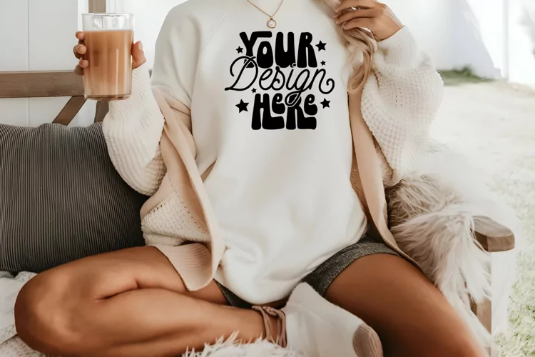 Ivory Comfort Colors 1717 T-Shirt Mockup, Comfort Colors