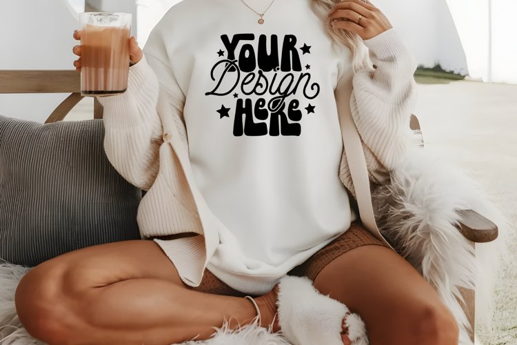 Ivory Comfort Colors 1717 T-Shirt Mockup, Comfort Colors example image 1