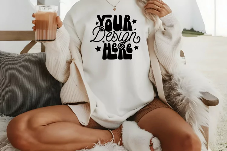 Ivory Comfort Colors 1717 T-Shirt Mockup, Comfort Colors