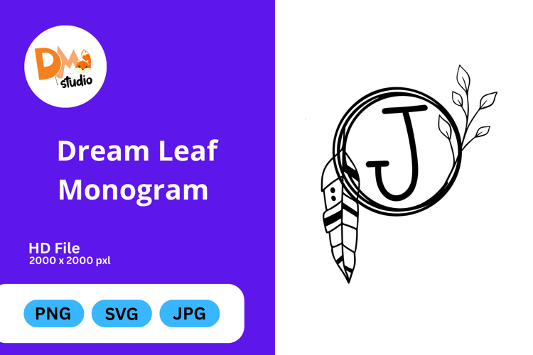 Dream Leaf Monogram example image 1
