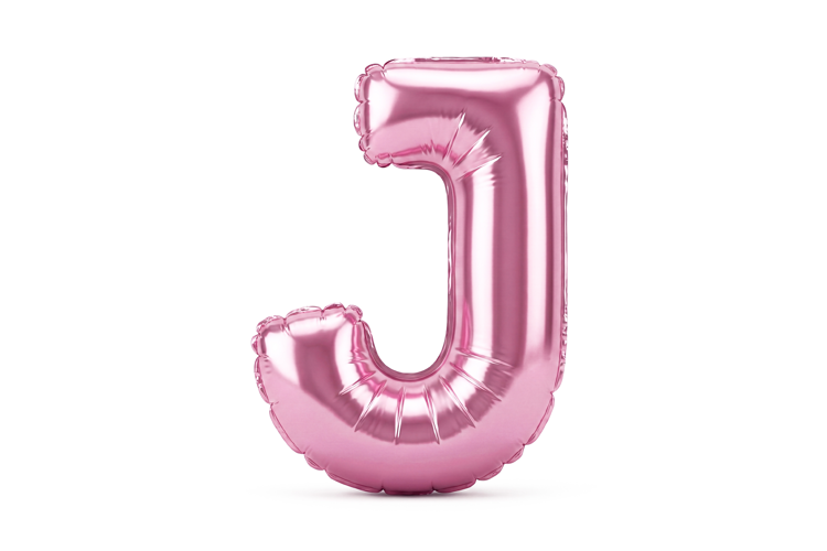 Pink Metallic Letter J Foil Balloon Party Decoration