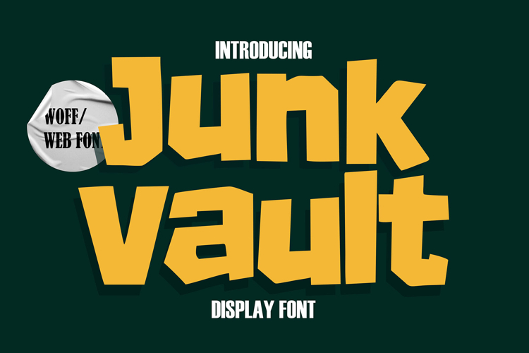 Junk Vault | Bold and Chunky Web Display Font