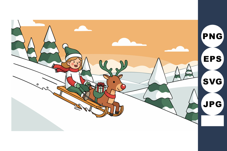 Reindeer Clipart Image 9