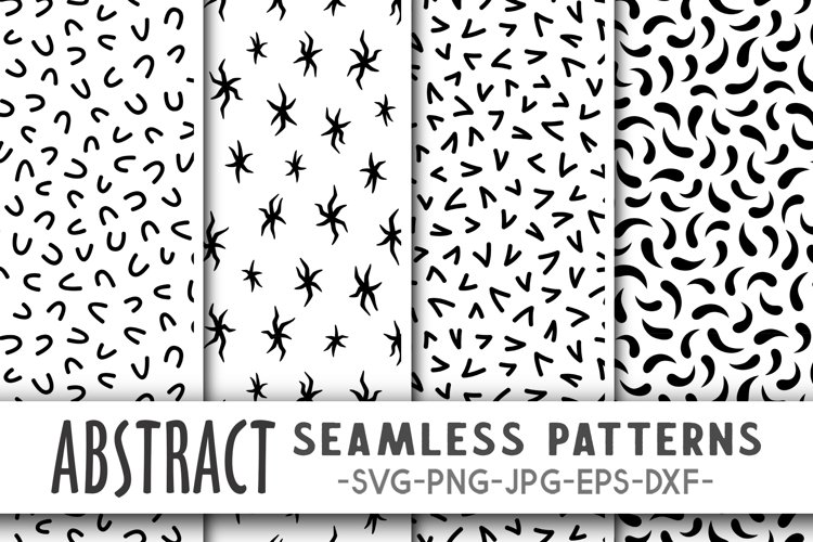 Abstract pattern svg bundle Black and white digital paper example image 1