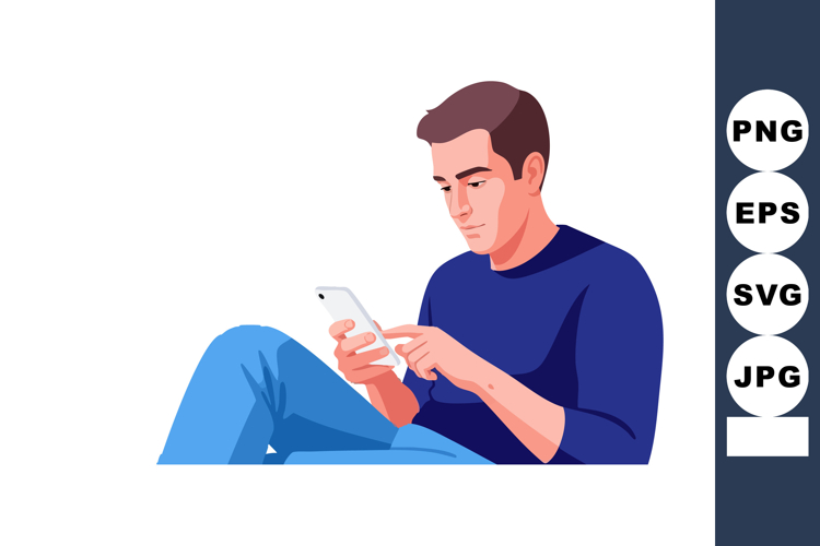 Texting Clipart Image 23