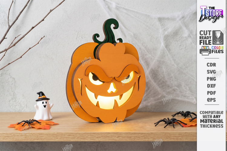 Jack O Lantern Candle Holder Laser Cut | Halloween Pumpkin