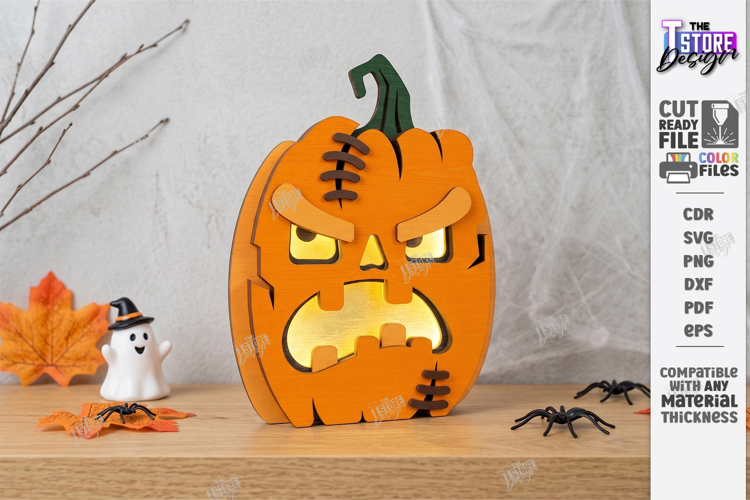 Jack O Lantern Candle Holder Laser Cut | Halloween Pumpkin