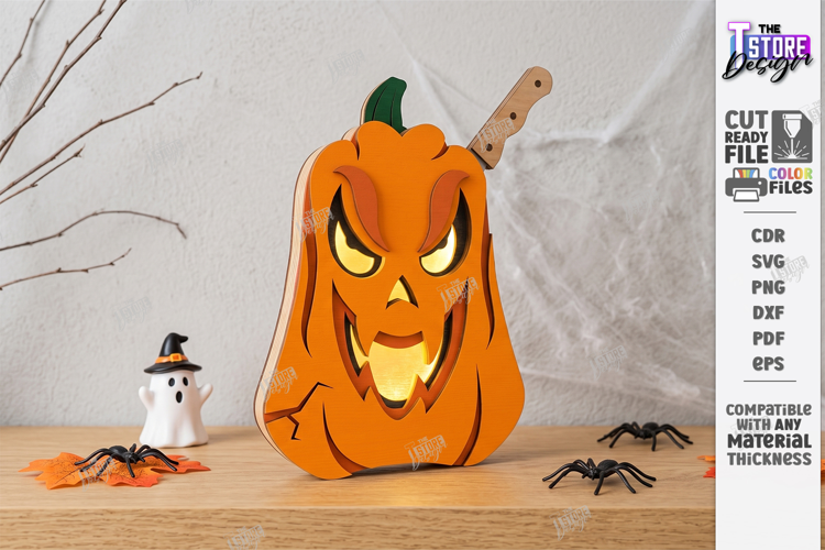 Jack O Lantern Candle Holder Laser Cut | Halloween Pumpkin