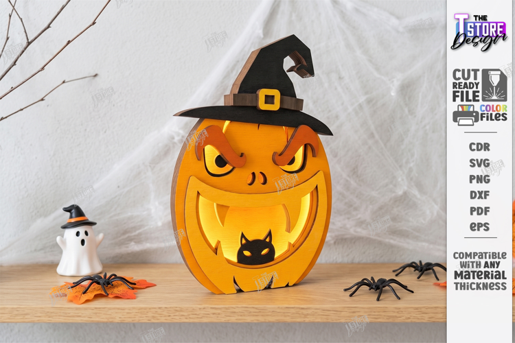 Jack O Lantern Candle Holder Laser Cut | Halloween Pumpkin